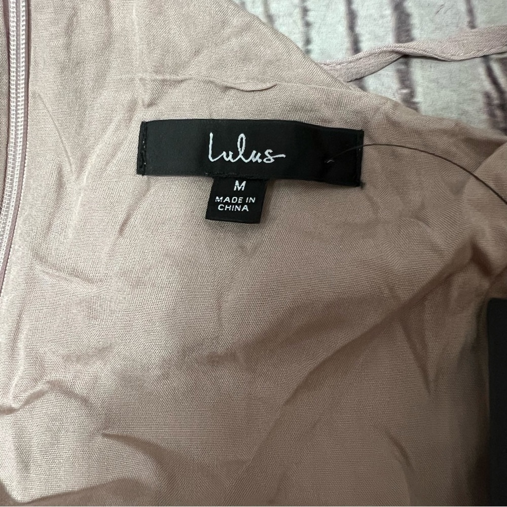 NWT Lulu’s Sister Moon Mauve Embroidered Swing Dress Medium - Picture 6 of 7